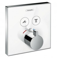 Thermostatmischer Hansgrohe ShowerSelect Glas für 2 Verbraucher - 15738400