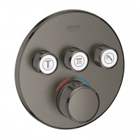 Thermostat Grohtherm SmartControl mit 3 Absperrventilen, hard graphite gebürstet - 29121AL0