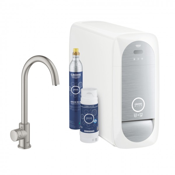 Grohe 31498DC1 Armatur Grohe Blue Home Mono WIFI Starter Kit supersteel