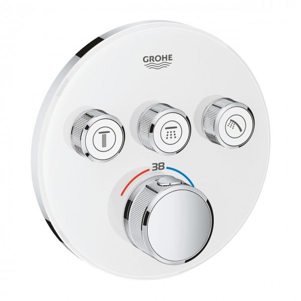Thermostat Grohtherm SmartControl mit 3 Absperrventilen, weiss-chrom - 29904LS0